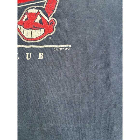 Vintage 2004 Cleveland Indians MLB Short Sleeve T Shirt Men's Size 2XL XXL Blue - Picture 5 of 13